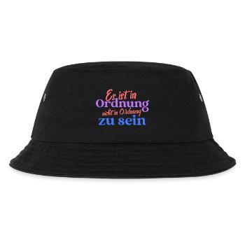 Es ist in Ordnung, nicht in Ordnung zu sein - Kinder Bucket Hat - Schwarz - Vorne