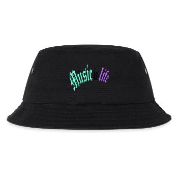 Music is Life Music is Life Love Quote - Kids’ Bucket Hat - black - Front