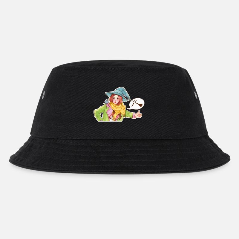 Hexe per Anhalter - Besen ist gebrochen! - Kinder Bucket Hat - Schwarz