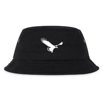 Eleganter Adler auf breiten Schwingen im Wind - Kinder Bucket Hat - Schwarz - Vorne