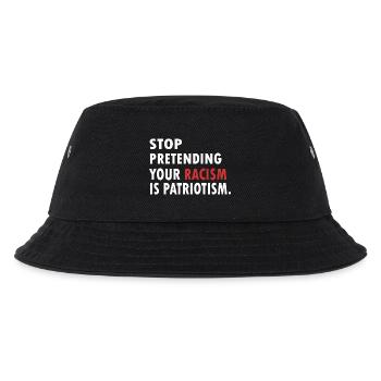 STOP Rassismus Patriotist - Kinder Bucket Hat - Schwarz - Vorne