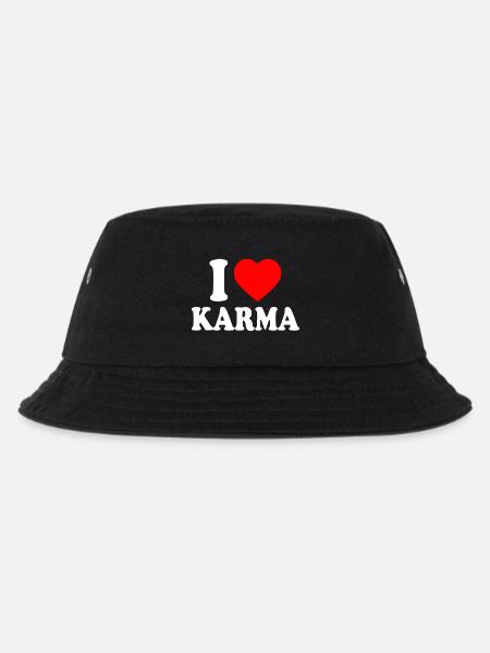 I love karma - Kinder Bucket Hat - Schwarz