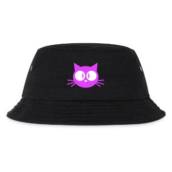 Neugierige Katze Guckt Lustig Ulkig Albern Komisch - Kinder Bucket Hat - Schwarz - Vorne