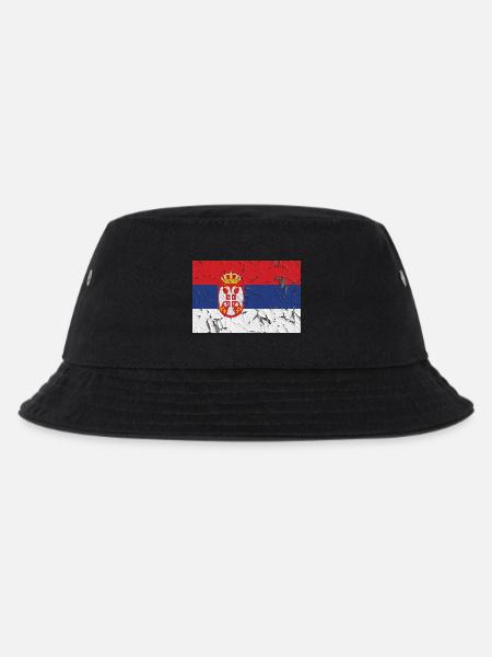 Serbien - Kinder Bucket Hat - Schwarz