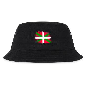 Baskische Flagge used - Kinder Bucket Hat - Schwarz - Vorne