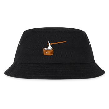 Axt Baum Fällen Holzfäller Wald Stumpf Holz Hacken - Kinder Bucket Hat - Schwarz - Vorne