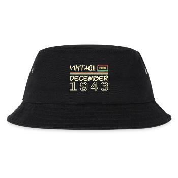 1943 Dezember 1943 Jubiläum Dezember 1943 - Kinder Bucket Hat - Schwarz - Vorne