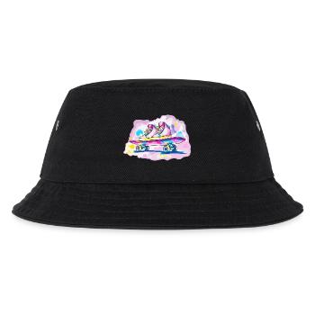 Skateboard mit Schuhe - Kinder Bucket Hat - Schwarz - Vorne