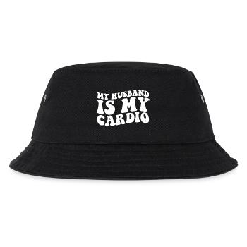 Mein Mann ist mein Cardio - Kinder Bucket Hat - Schwarz - Vorne