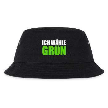 ich wähle grün - Kinder Bucket Hat - Schwarz - Vorne