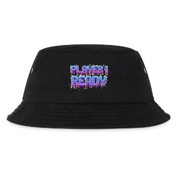 Player 1 Ready - Kinder Bucket Hat - Schwarz - Vorne