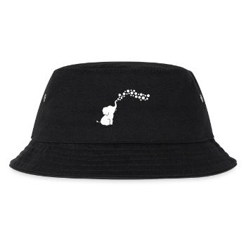 Verspielter Elefant, der Blasen bläst - Kinder Bucket Hat - Schwarz - Vorne