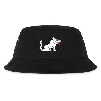 Dear dog sticks out his tongue happily - Kids’ Bucket Hat - black - Front