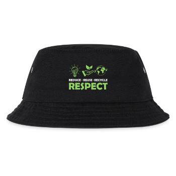Reduce Reuse Recycle Respect Planet Environmental - Kinder Bucket Hat - Schwarz - Vorne