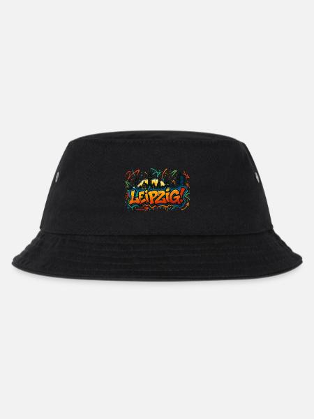 Graffiti Leipzig Skyline - Kinder Bucket Hat - Schwarz