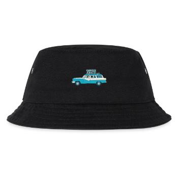1975 Oldtimer mit Holzdach - Kinder Bucket Hat - Schwarz - Vorne