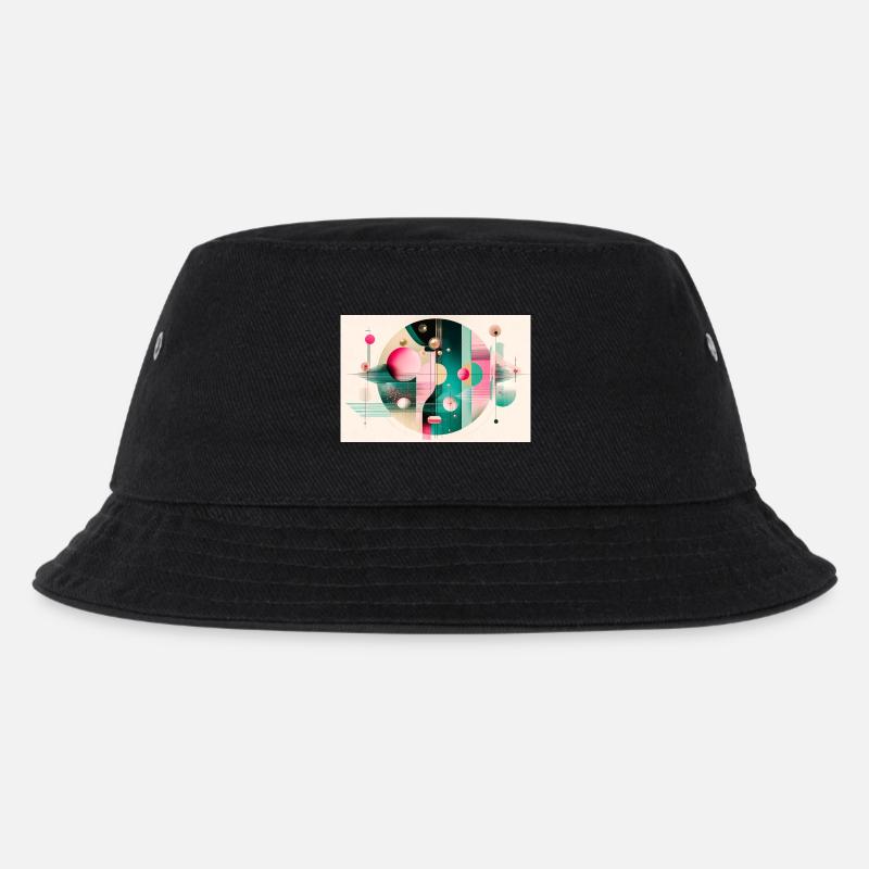 Abstract composition with chromatic flight - Kids’ Bucket Hat - black