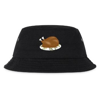 Knusprig gebratener Truthahn Illustration - Kinder Bucket Hat - Schwarz - Vorne