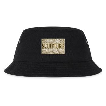 Stone Sculpted Letters - Kids’ Bucket Hat - black - Front