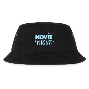 Movie Night Pastel Blue Stars - Kids’ Bucket Hat - black - Front