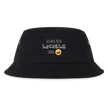 Ich will dich lächeln sehen - Kinder Bucket Hat - Schwarz - Vorne