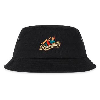 Rockabilly Frau 50er liegend Petticoat Geschenk - Kinder Bucket Hat - Schwarz - Vorne