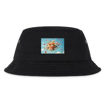 Panier de fleurs flottant dans le ciel nuageux - Bob Enfant - noir - Devant