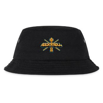 Retro Rock'n'Roll Guitar Emblem - Kids’ Bucket Hat - black - Front