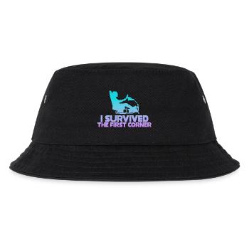 Ich habe die erste Kurve überlebt - Kinder Bucket Hat - Schwarz - Vorne