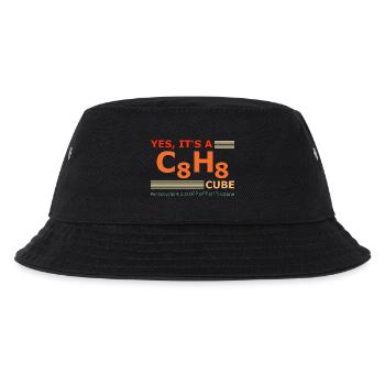 C8H8 Cubane – Yes it's a Cube retro Chemie - Kinder Bucket Hat - Schwarz - Vorne