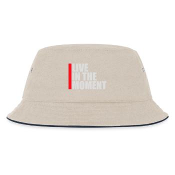 Live In The Moment Achtsamkeit Präsenz Bewusstsein - Kinder Bucket Hat - Natur/Navy - Vorne
