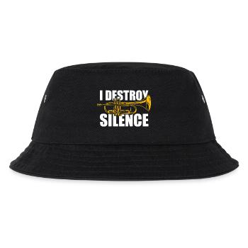 I destroy silence Trompete Trompetenspieler - Kinder Bucket Hat - Schwarz - Vorne