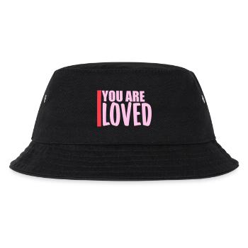 You Are Loved No Matter How You Feel Mitgefühl - Kinder Bucket Hat - Schwarz - Vorne