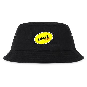 Malle Ultras Gelb Oval Sticker - Kinder Bucket Hat - Schwarz - Vorne
