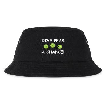 Give Peas a Chance – Happy Peas - Kids’ Bucket Hat - black - Front