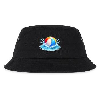 Bunter Wasserball im Meer  - Kinder Bucket Hat - Schwarz - Vorne