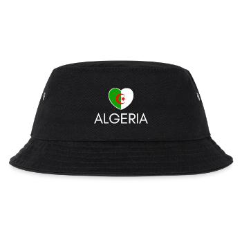 Heart with Algeria flag, I love Algeria - Kids’ Bucket Hat - black - Front