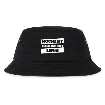 Lenni als Heiraten - Kinder Bucket Hat - Schwarz - Vorne
