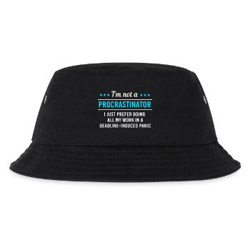Faulheit Prokrastination Faulenzer Faul - Kinder Bucket Hat - Schwarz - Vorne