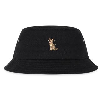 Friendly dog with butterfly shine - Kids’ Bucket Hat - black - Front