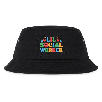 Social Worker Quota Lil Social Worker Social Work - Kids’ Bucket Hat - black - Front