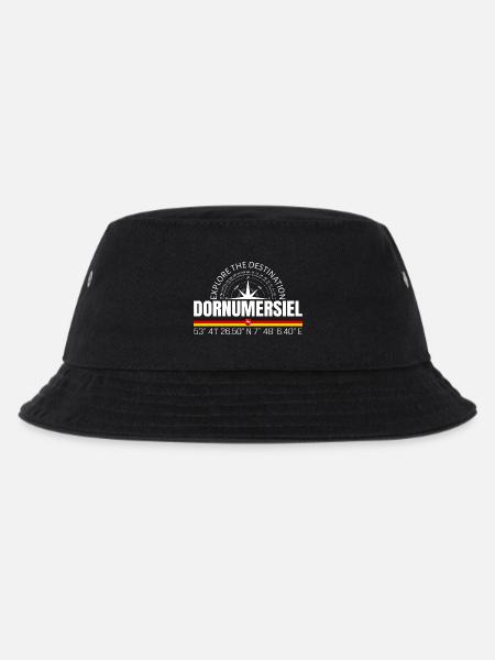 Dornumersiel - Kinder Bucket Hat - Schwarz