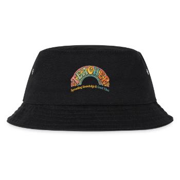 Lachen, Wissen & Gute Vibes - Kinder Bucket Hat - Schwarz - Vorne