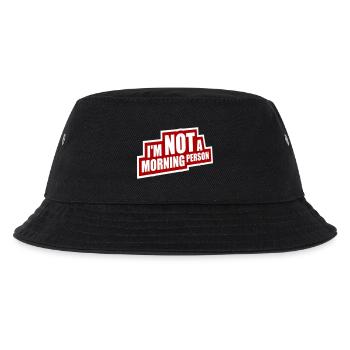 I'm Not A Morning Person Lustig Müde Morgenmuffel - Kinder Bucket Hat - Schwarz - Vorne