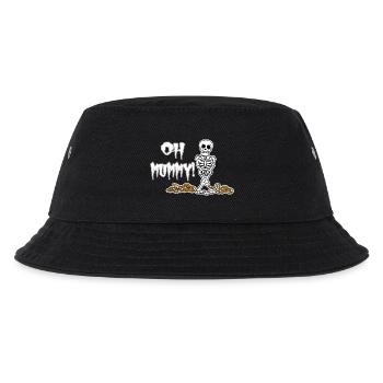 Oh Mummy! Witziges Halloween Skeleton - Kinder Bucket Hat - Schwarz - Vorne