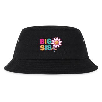 Geschlechterenthüllung BIG SIS Big Sister Babyparty - Kinder Bucket Hat - Schwarz - Vorne