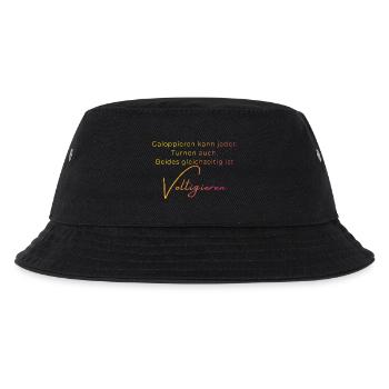 Voltigieren Spruch – Geschenk für Voltigierer - Kinder Bucket Hat - Schwarz - Vorne
