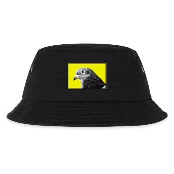Portrait de pigeon pop sur fond jaune - Bob Enfant - noir - Devant