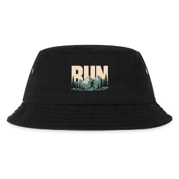 Trailrunning - Kinder Bucket Hat - Schwarz - Vorne