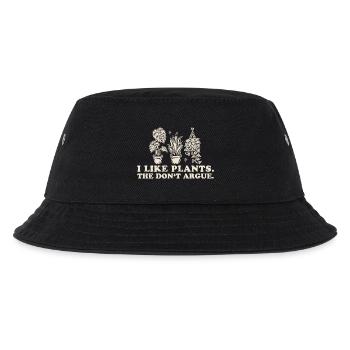 I like plants They don't argue - Kids’ Bucket Hat - black - Front